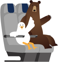 Mr Porter's friends reclining in seats